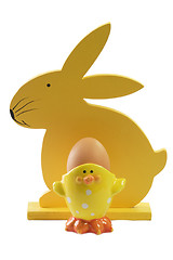 Image showing Yellow easter bunny