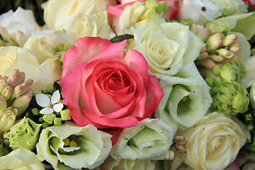 Image showing Pink and white bridal arrangement