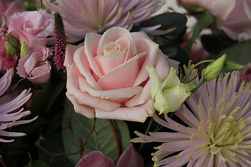 Image showing Pastel pink wedding arrangement
