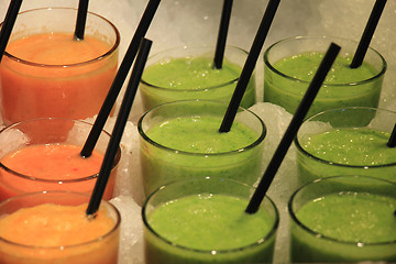 Image showing Smoothies on ice