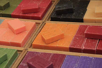 Image showing French soap at a market stall