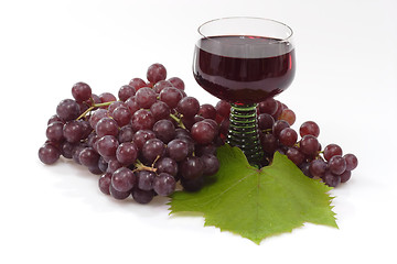 Image showing A Glass of Red Wine