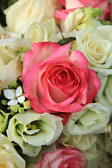 Image showing Pink and white bridal arrangement