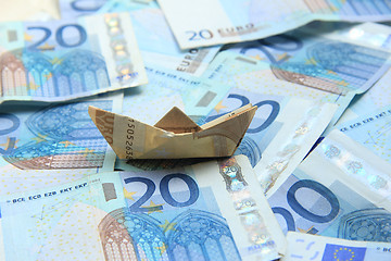 Image showing sailing on money