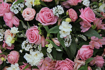 Image showing Pink and white bridal arrangement