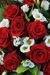 Image showing White and red wedding arrangement