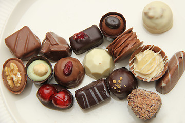 Image showing Decorated chocolates