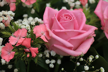 Image showing pink wedding arrangement