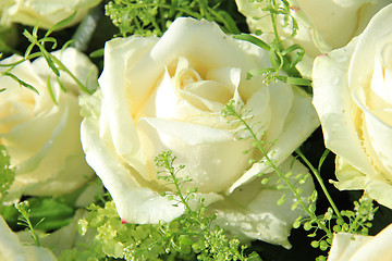 Image showing Wedding flowers: roses and green