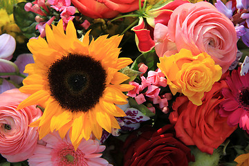 Image showing Mixed bouquet in bright colors