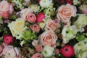 Image showing Pink and white bridal arrangement