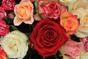 Image showing Multicolored bridal bouquet