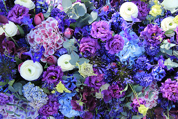 Image showing Blue wedding arrangement