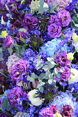 Image showing Blue wedding arrangement