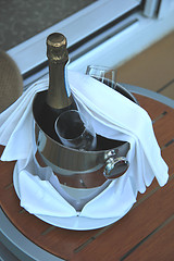 Image showing Bottle of champagne