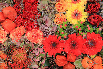 Image showing Autumn flower arrangement