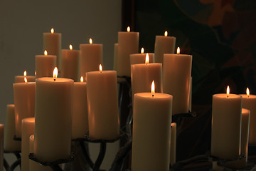 Image showing Candles at a funeral service