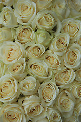 Image showing White roses in bridal bouquet