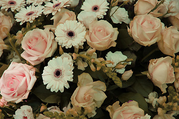 Image showing Pale pink and white wedding arrangement