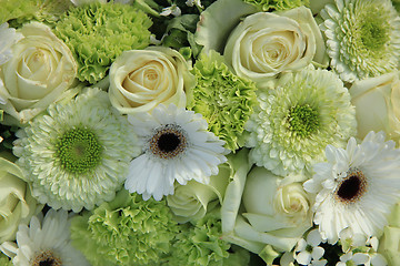 Image showing mixed white wedding flowers