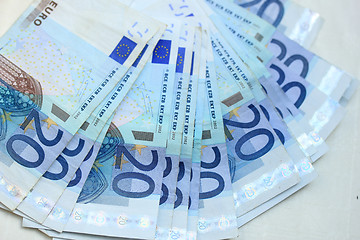 Image showing 20 euro banknotes