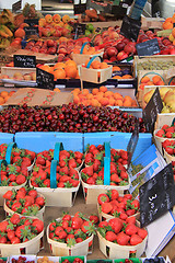 Image showing Fruit stall at the market