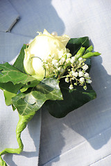 Image showing Groom wearing boutonniere