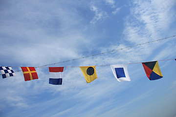 Image showing Colorful signal flags