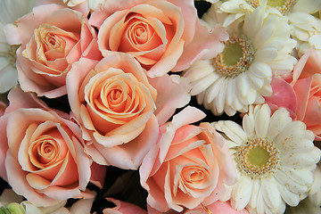 Image showing Roses and gerberas wedding flowers