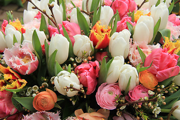 Image showing Spring bouquet in bright colors