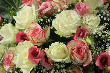 Image showing pink and white bridal bouquet