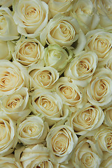 Image showing White roses in bridal bouquet