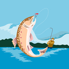 Image showing Fly fishing