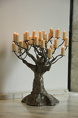 Image showing Candles at a funeral service