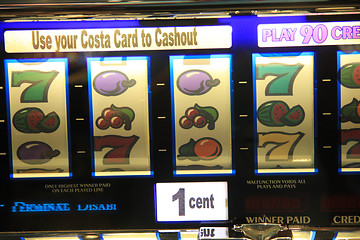 Image showing Slot machine in a casino