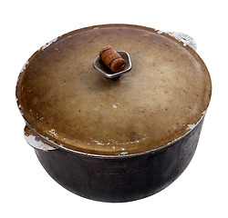 Image showing Old dirty pot 