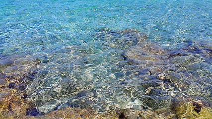 Image showing Transparent sea water