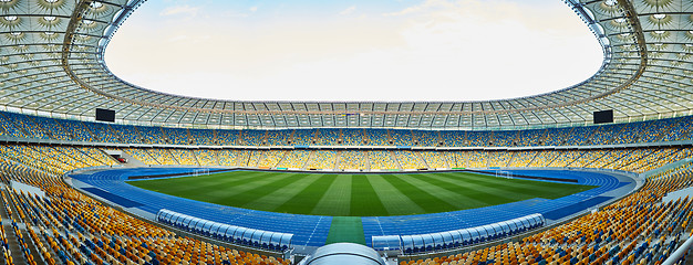 Image showing Huge Empty Football Arena