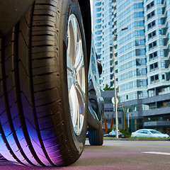 Image showing Detail of a beauty and fast sportcar