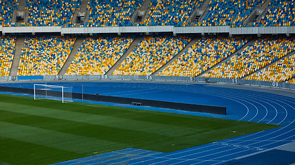 Image showing Huge Empty Football Arena