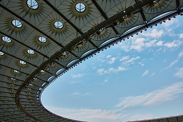 Image showing Look over stadium roof