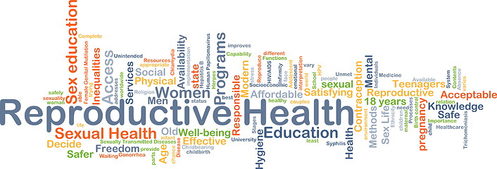 Image showing Reproductive health background concept