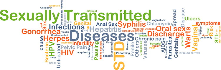 Image showing Sexually transmitted disease STD background concept