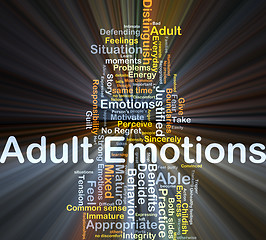 Image showing Adult emotions background concept glowing