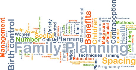 Image showing Family planning background concept