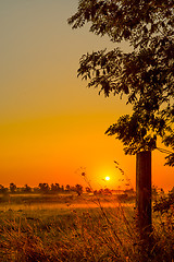 Image showing Countryside sunrise an early morning