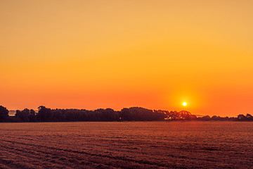 Image showing Beautiful sunrise in a countryside landscape