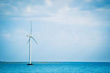 Image showing Windmill on the coast