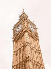 Image showing Retro looking Big Ben in London