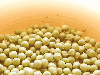 Image showing Retro looking Green peas